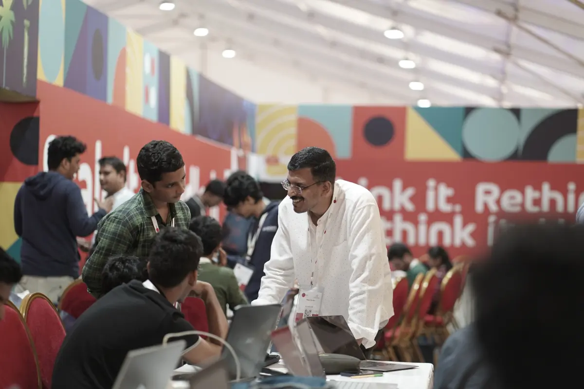 Audience engaged during a tech talk session