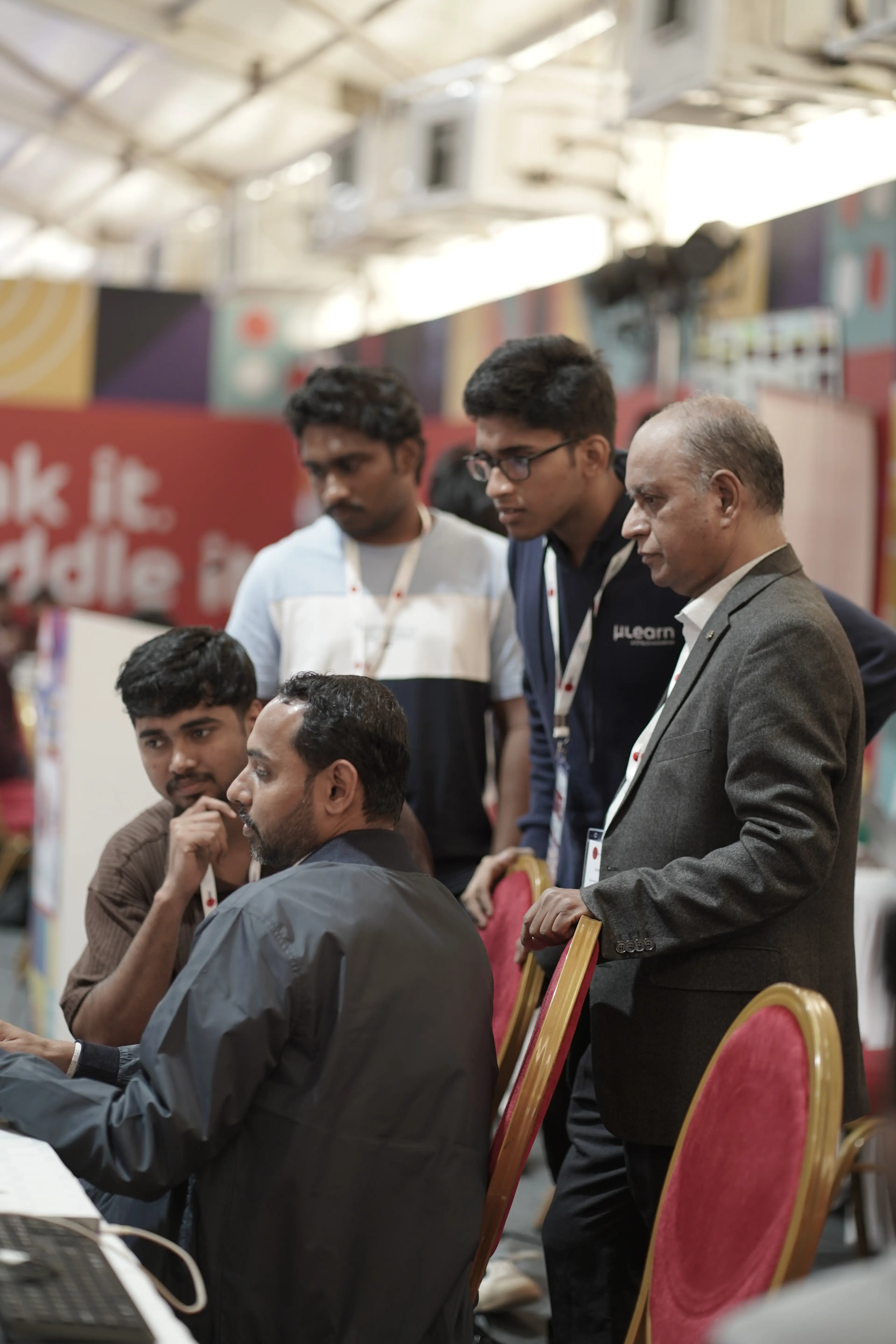Networking break with delegates exchanging ideas